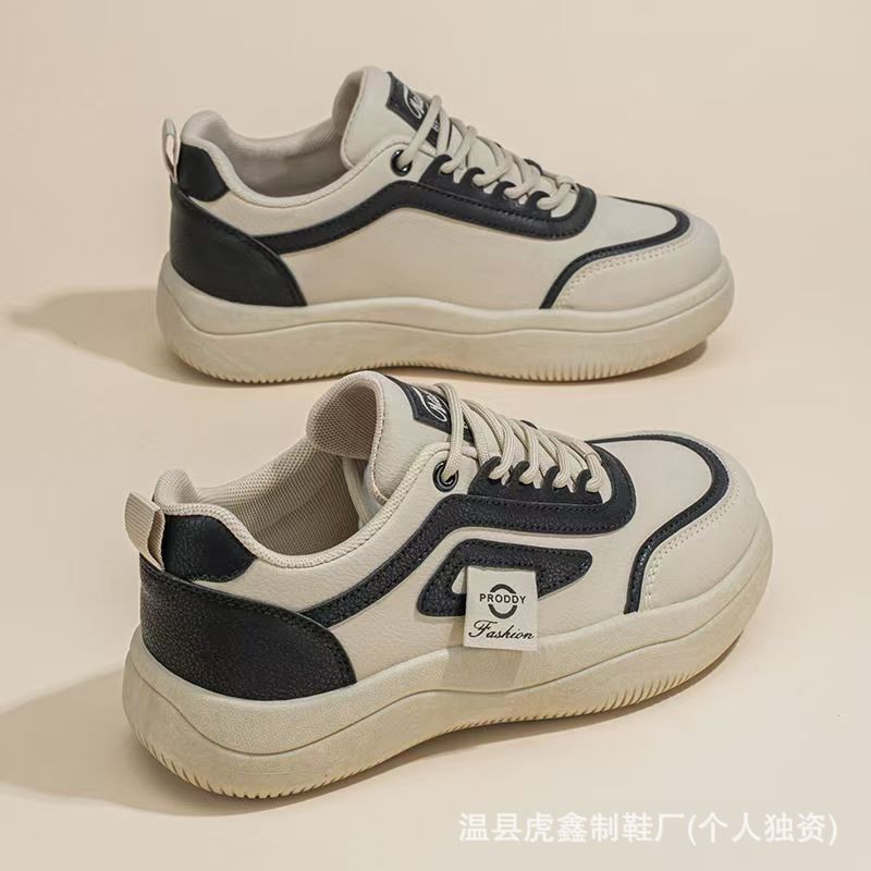 Sports Shoes for Women 2024 Winter Plus Velvet Soft Sole Shock-Absorbing Casual Shoes Lightweight Trendy White Shoes