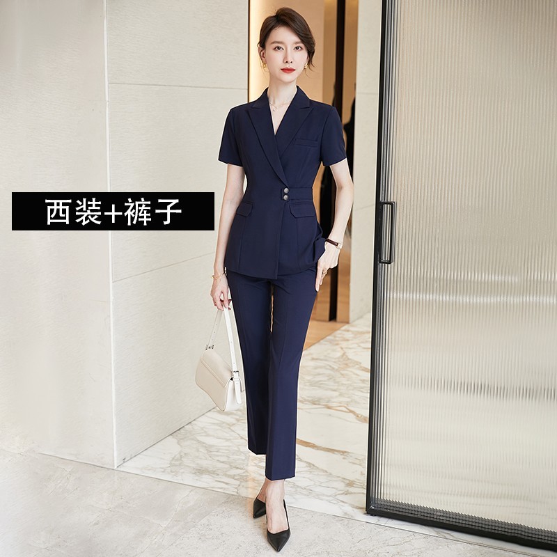 新型職業スーツセット女性春秋気質職場正装ホテルマネージャー宝石店作業服工装女性|undefined
