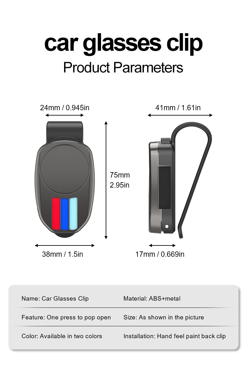 Cross-Border Multifunctional Car Glasses Clip Car Glasses Holder Car Sun Visor Storage Box Car Sunglasses Clip Card Holder