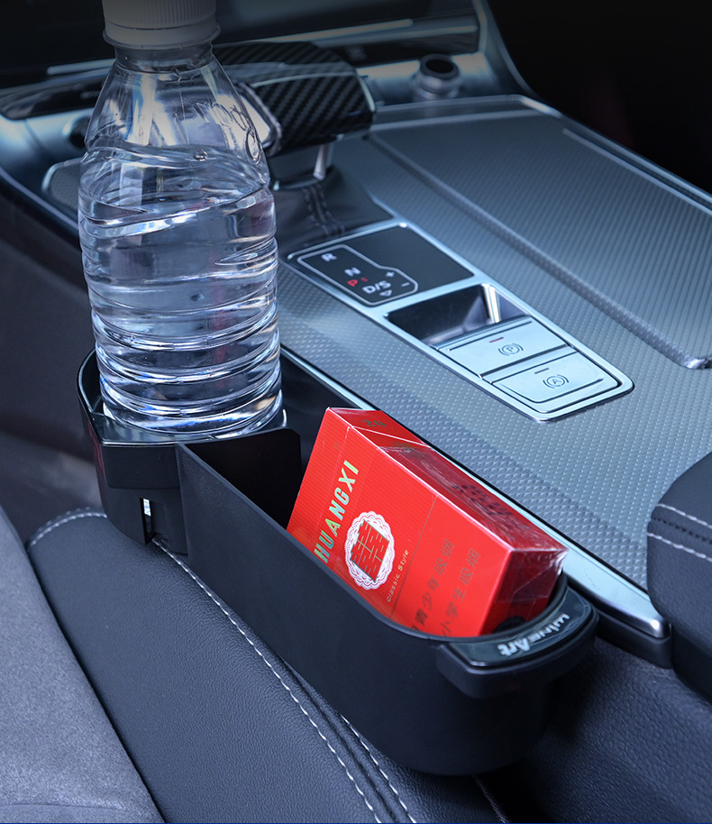 Car seat gap organizer, basic model, plastic two-hole storage box, cup holder for beverages