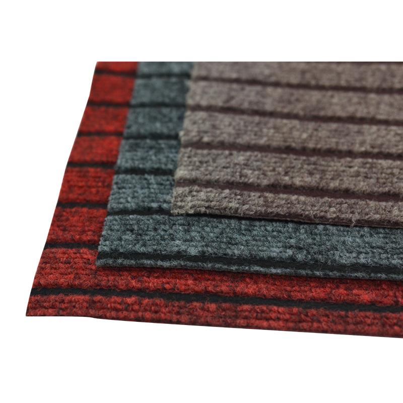 Cocina de drenaje de siete rayas alfombra de piso de corte de costura lavable PVC inferior hogar Baño alfombra de piso