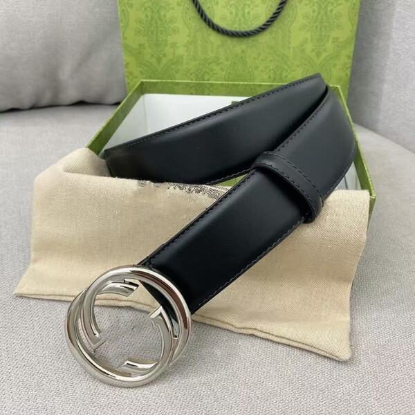 black women's leather classic belt for men and women