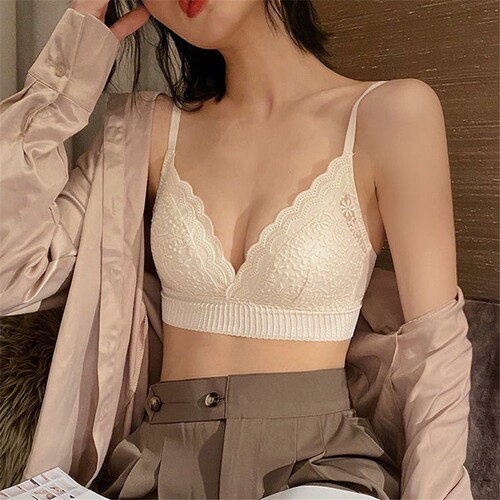 French lace girl underwear, pure lust bra, no rims, small breasts appear bigger, no trace, factory direct sales and wholesale
