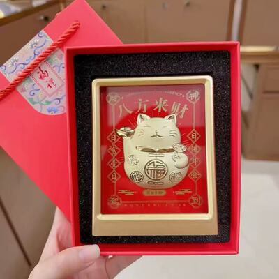 [2025马年吉祥物 开门红的创意摆件高级感小众马上有钱招财猫财库]