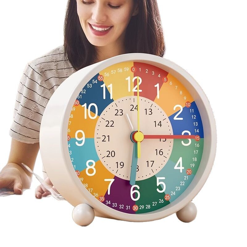 目覚まし時計の学生の子供の専用の起きた神器のアイデアのデスクトップの時計の置物の早教の金属の漫画の小さい目覚まし時計|undefined