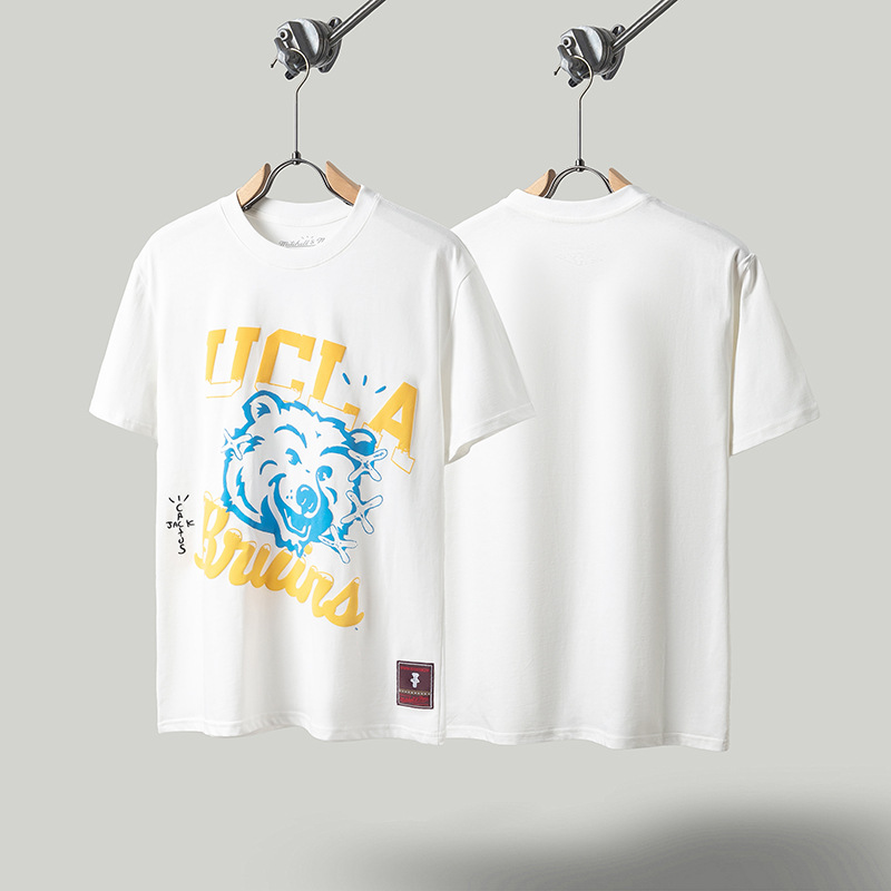 Travis de manga corta M mark Scott pequeño pato amarillo cactus relámpago rap tour TS pareja conjunta camiseta de hip-hop