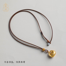 黄金吊坠绳配绳长度可DIY挂件手编织绳项高端玉佛头挂坠黑绳