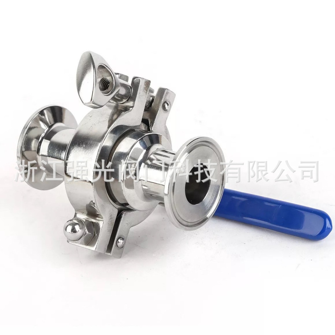 卫生级食品级不锈钢手动气动无滞留无死角快装卡箍球阀，304/316L