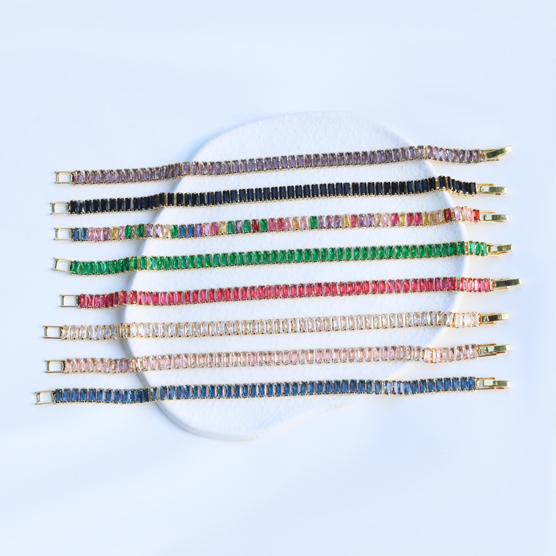 Fashion Geometric Copper Bracelets Inlay Zircon Copper Bracelets