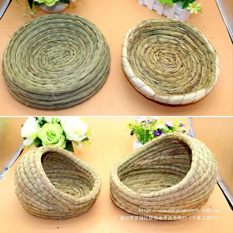 Гнездо для кроликов, домик для кроликов, травяное гнездо, крутой гнездо для морской свинки, хомяка, белки, аксессуары для питомцев, теплое большое гнездо, травяной коврик