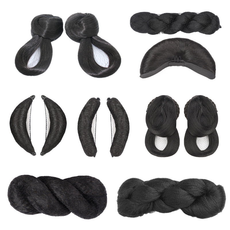A generation of ancient hair wig new Crescent twist bag fluffy antique Chinese clothing pad hair 8 word hair package bun