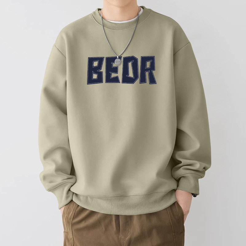 Suéter de cuello redondo para hombres otoño y invierno marca de moda americana de alta calle impresión suelta chaqueta deportiva de moda camiseta de manga larga casual