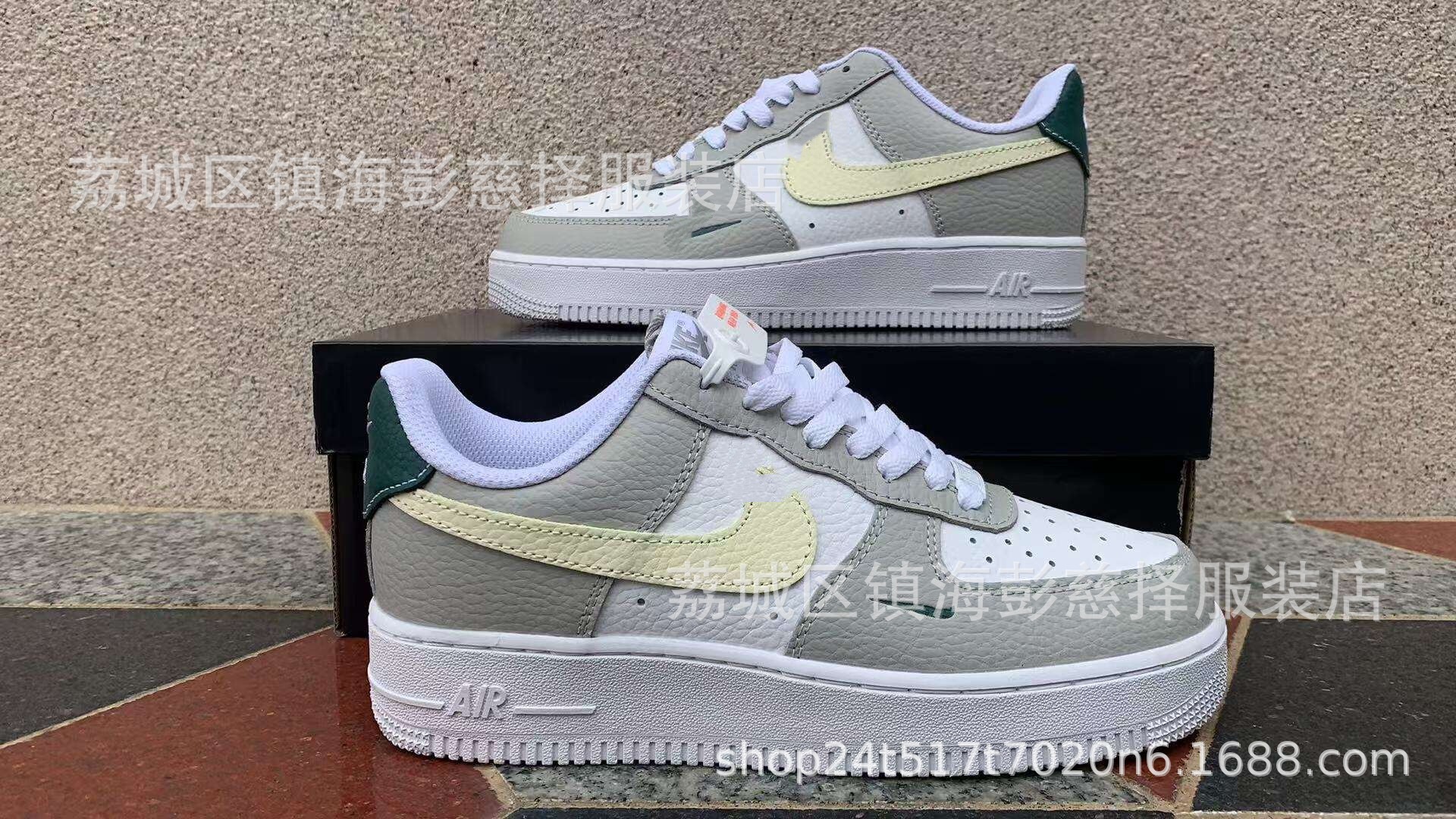 Precio de fábrica Putian puro nivel de cabeza original AF1 Halloween trigo negro y blanco panda baja fuerza aérea No. 1 comercio exterior transfronterizo