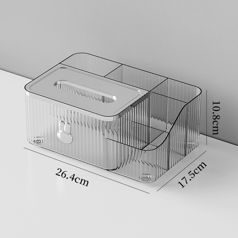 Caja de toallas de papel caja de almacenamiento de mesa de salón creativa caja de almacenamiento de mesa de lujo luz multifunción de almacenamiento de control remoto caja de extracción de papel