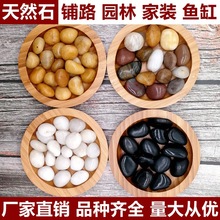 精抛光天然鹅卵石石头雨花石五彩石小石子花卉鱼缸园林铺路石