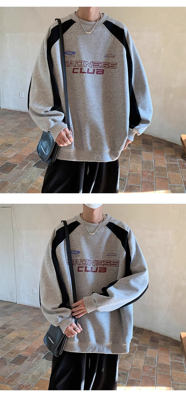 Pull homme automne, nouveau manteau épais et ample, style locomotive, sans chapeau, pull d'extérieur_voghion.com
