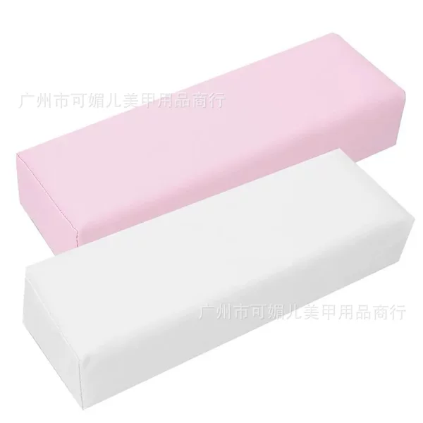 Nail Art Leather Hand Pillow Minimalist Style Cream Style Solid Color Rectangular Nail Art Comfortable Hand Pillow Waterproof and Anti-fouling