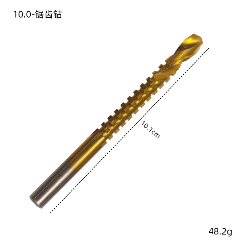 Taladro helicoidal dentado mango redondo de acero de alta velocidad 6 piezas para trabajar la madera taladro ranurado taladro de torsión dentado mango recto taladro dentado