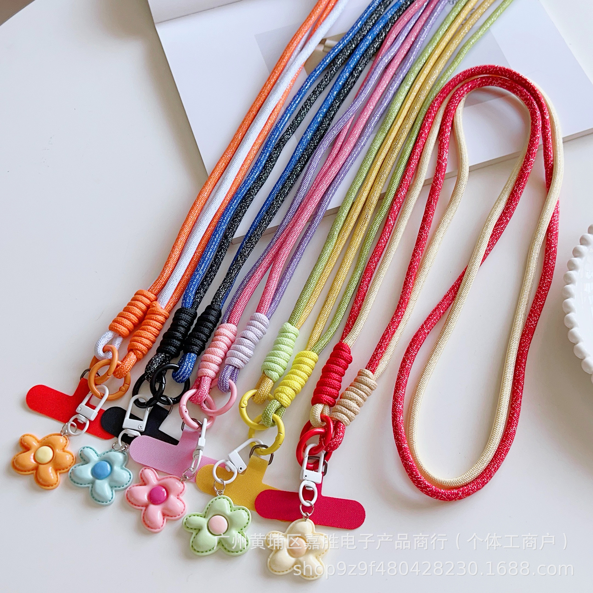 New Mobile Phone Lanyard Crossbody Double Back Rope Bag Hanging Neck Hanging Shoulder Mobile Phone Chain Outdoor Mountaineering Anti-Lost and Anti-Fall Rope