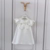 White colored small princess costume from pearl, sleevless dress with bow, special occasion clothing, A-line, Birthday gift