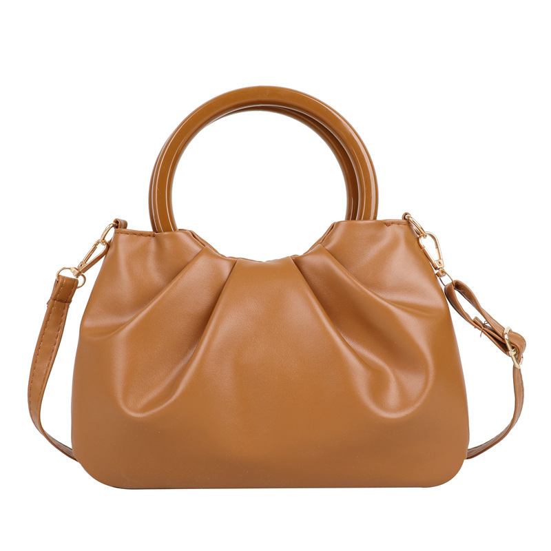 Borsa a mano a pieghe cloud da donna, elegante borsa a spalla_voghion.com