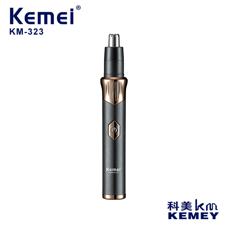 Kemei nuevo recortador de pelo nasal recargable limpiador de pelo nasal portátil de alta velocidad cortadora de pelo nasal eléctrica