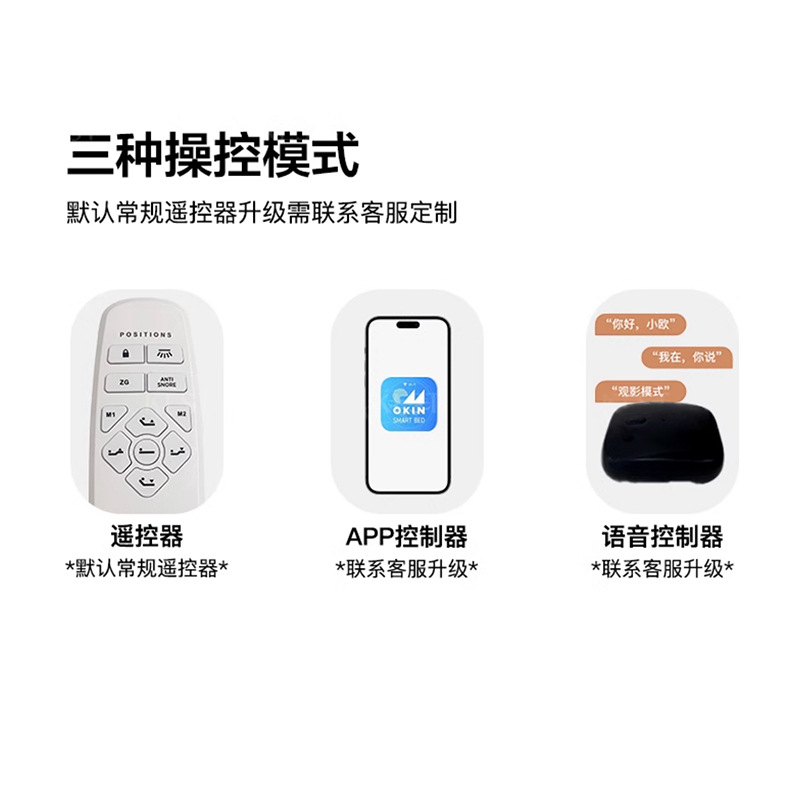 (기본 무선 원격 제어, 모바일 앱 업그레이드 가능, 음성, 삼중 제어)
