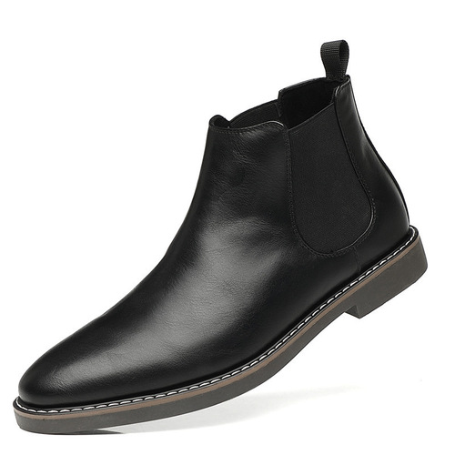 Spring and autumn new style Martin boots, all-matching England retro Chelsea boots, men's shoes, green pointed short boots, large size leather boots