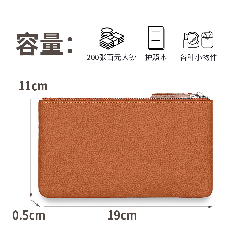 2025 nueva bolsa de tarjetas de cuero suave, bolsa de documentos de alta calidad, bolsa de cambio, bolsa de almacenamiento, bolsa transfronteriza