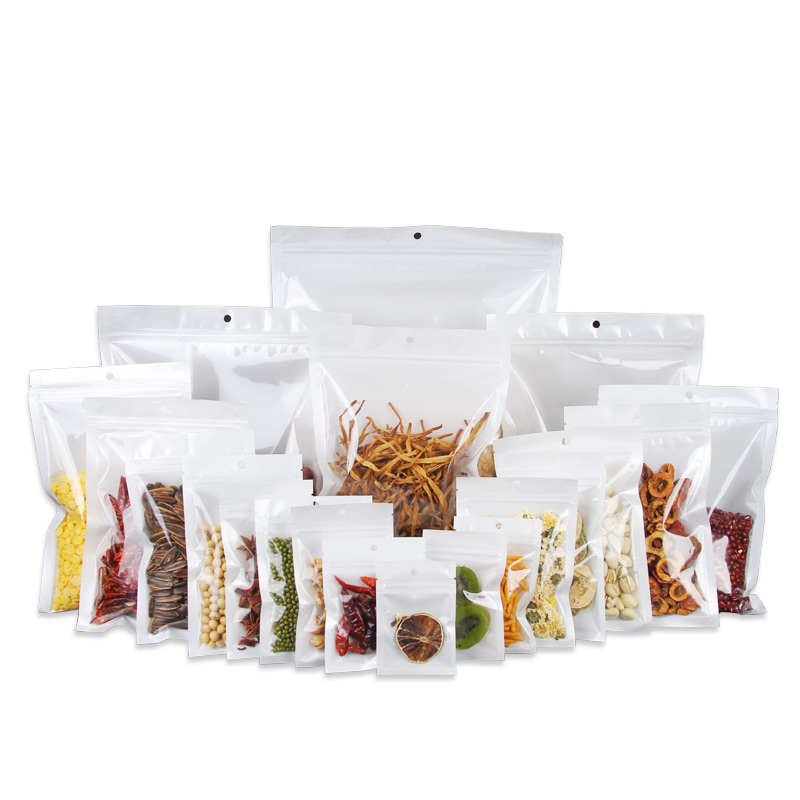 Bolsas de hueso translúcidas, bolsas de plástico, embalaje, bolsas de sellado, partes, joyerías, bolsas de cable de datos, bolsas de película de perla, bolsas autoselladas