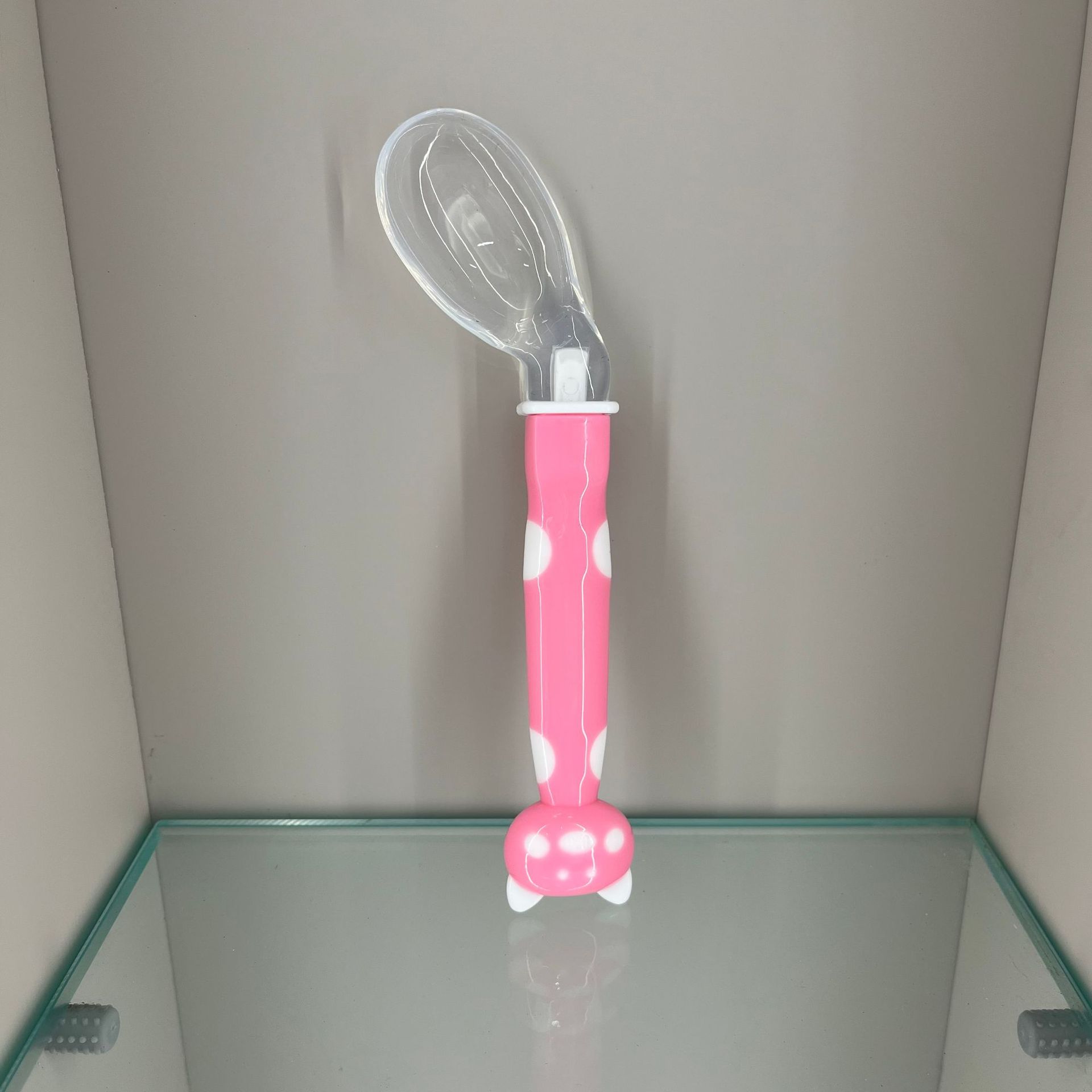 Cuchara de silicona para bebés, vajilla de alimentación para bebés, cuchara suave, cuchara de suplemento alimenticio de dibujos animados, cuchara, cuchara, cuchara doblada