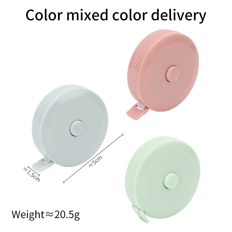 1.5 Cinta métrica pequeña de plástico Mini cinta métrica Regla de medición de tres medidas Regla métrica de precisión rígida Regla de medición Regla blanda de sastre