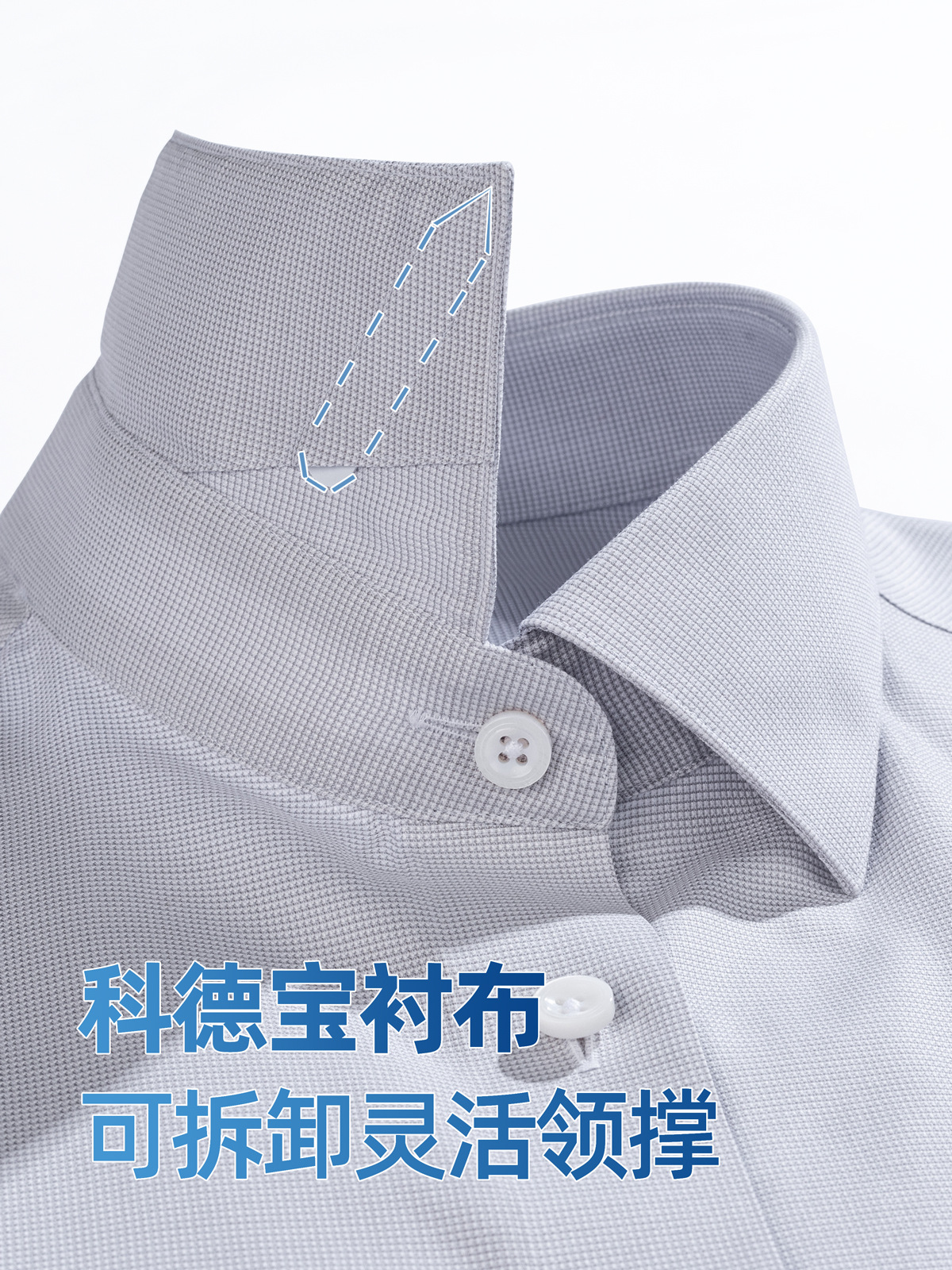 270 algodón camisa de mangas cortas hombre DP sin quemar gris cuadrado de miles de pájaros de negocios de verano casual camisa de pulgada caballero hombre