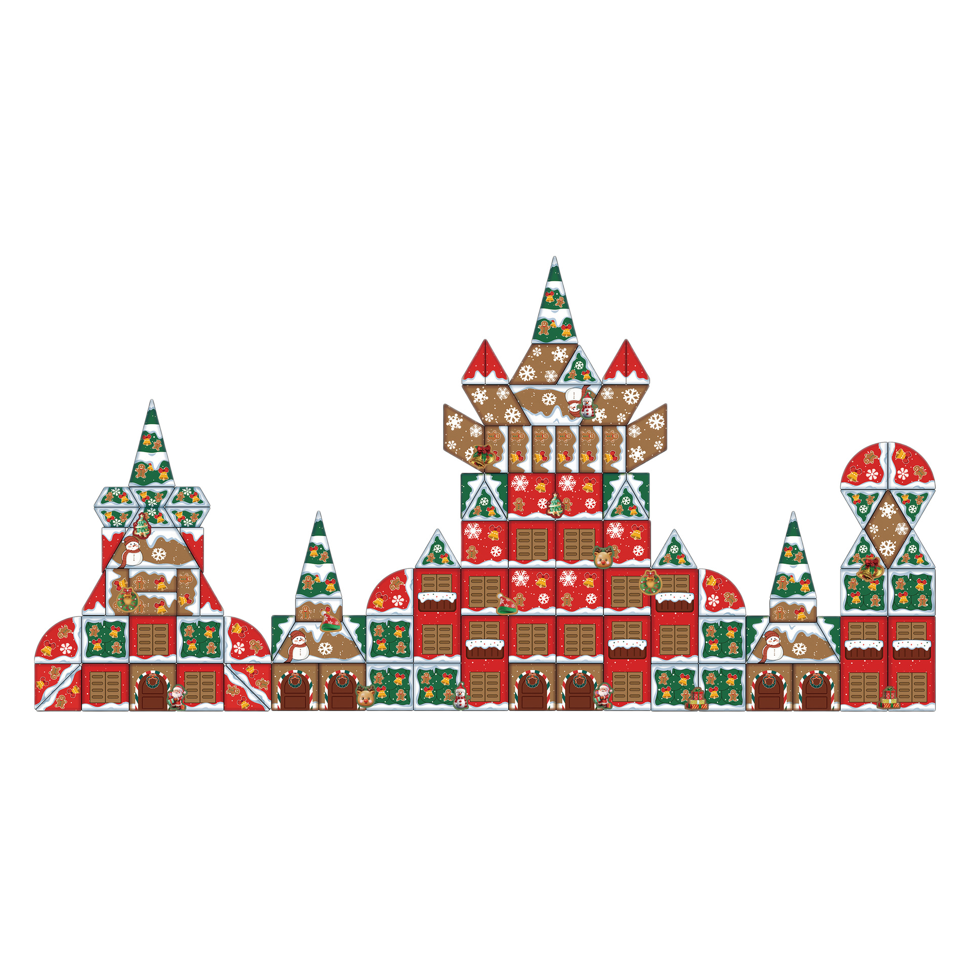 Amazon Diamant Magnetic Navidad Bloques Juguetes Escenas Transfronterizas Azulejos Conjunto de Construcción Puzzles Mágicos para Niños
