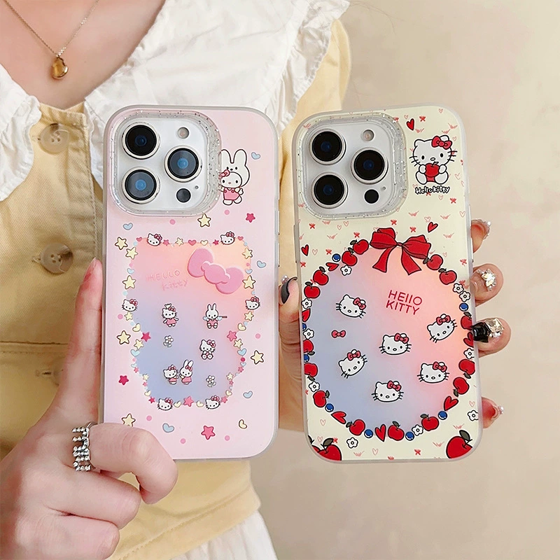 Hello Kitty, яблочный, совместимый iPhone 15, iPhone15 Pro, чехол для телефона, силиконовый милый iPhone14 Pro, iphone, 13promax