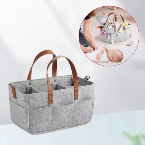 Cross-border felt bag large capacity maternal and infant supplies storage bag travel tote bag felt diaper bag tote bag