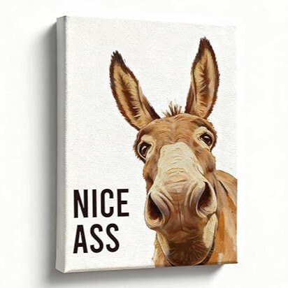 Cross-Border Abstract Black and White Donkey Wall Decoration Poster Canvas Painting Wall Art Room Home Decor