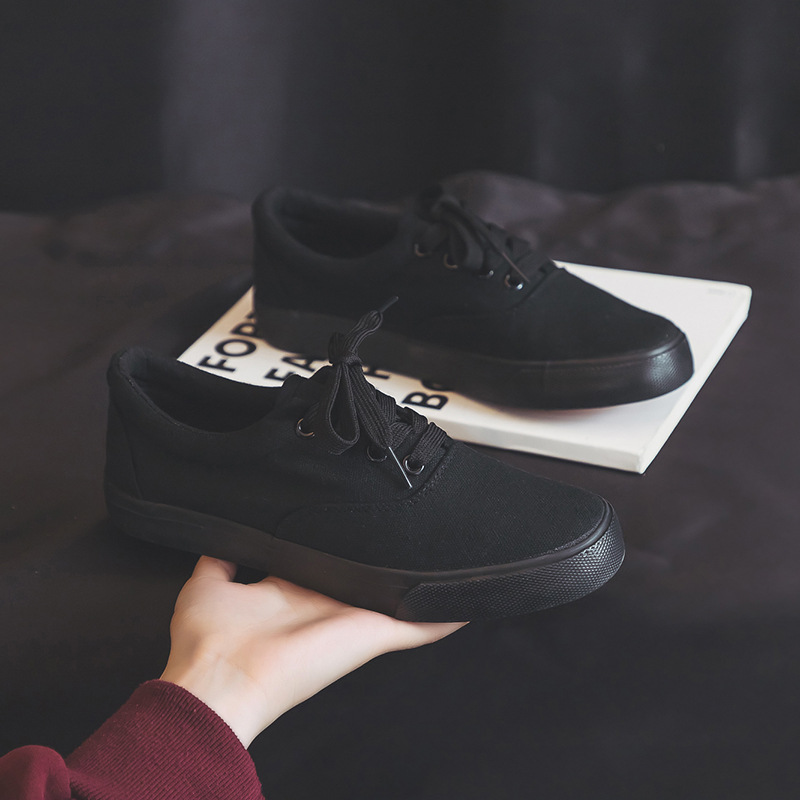 2026 primavera zapatos de lona de color sólido mujer coreana estilo universal zapatos blancos pequeños zapatos casuales transpirables zapatos de patineta