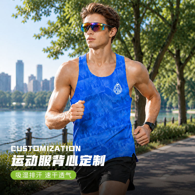 27 New Season Digital Sublimation Quick-Drying Sports Vests for Men and Women, Specially Designed for Competitions and Marathons