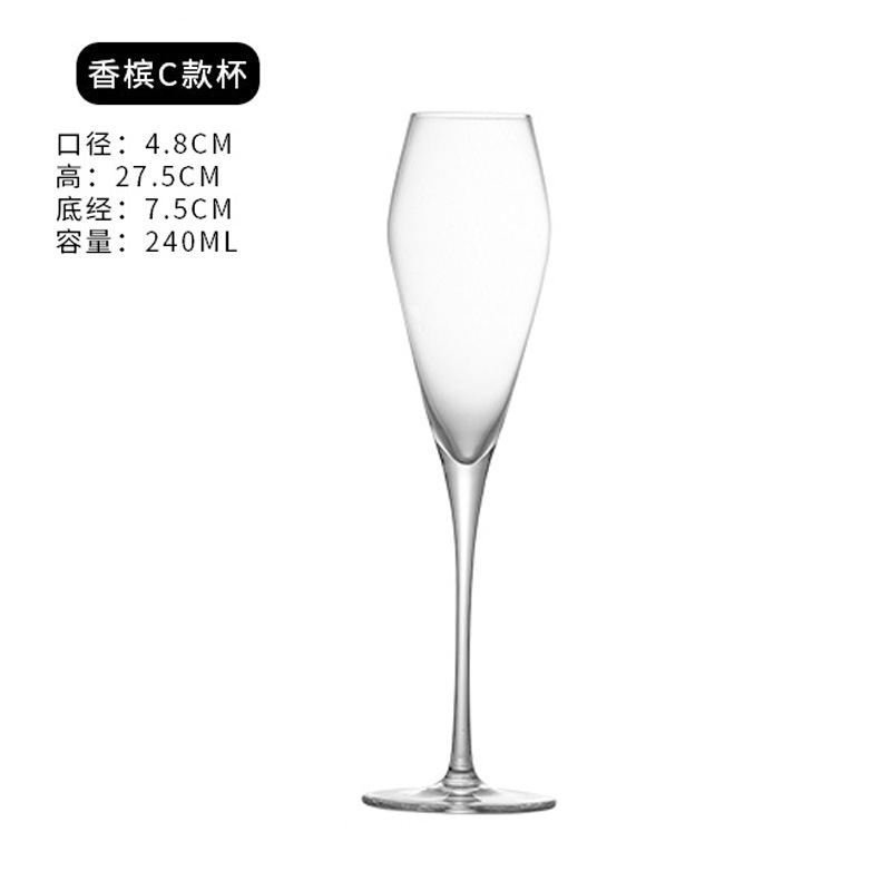 Hogar cristal champán cristal boda oblicua Copa creativa recta dulce copa de vino espumoso boda comercial copa de vino