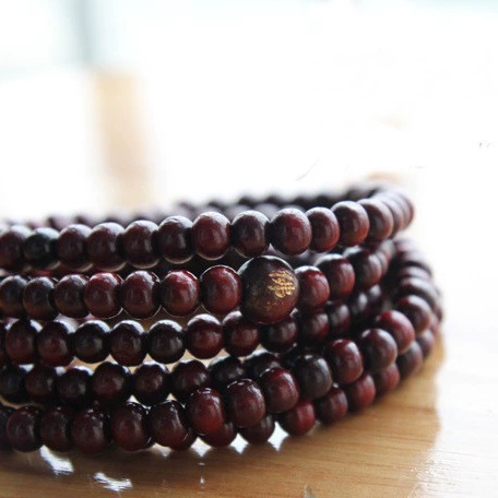 К Average rosary with round beads sandalwood Bracelet Wooden accessory 108 beads