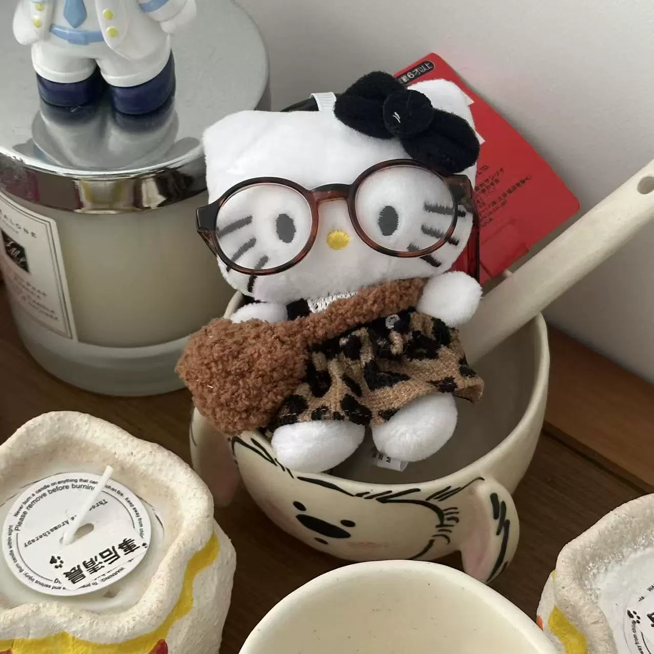 Плюшевая подвеска-брелок для ключей (Hello Kitty) симпатичная кукла, мягкая мини-плюша 10+ вариантов дизайна, подарок 0.038 кг