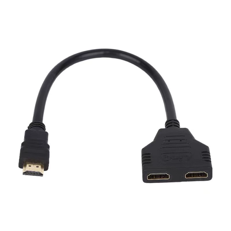 HDMI адаптер-распределитель 1-в-2, один вход на два выхода, переходник штекер на двойную гнездо, версия 1.4