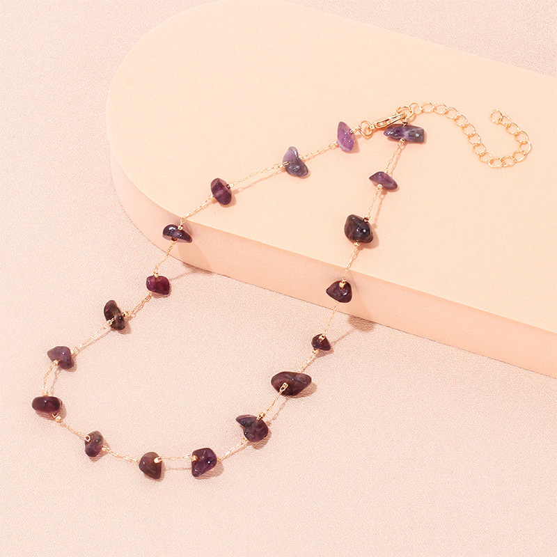 Daily Occasion Alloy Material Fashion Geometric Alloy Plating Crystal Necklace