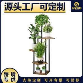 跨境多层花架置物架客厅室内花盆架铁艺阳台装饰现代简约花架子