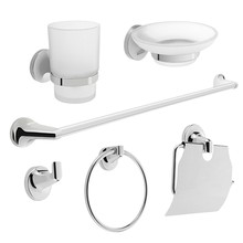 酒店卫浴五金挂件毛巾架六件套套装浴室毛巾环跨境卫生间纸巾架