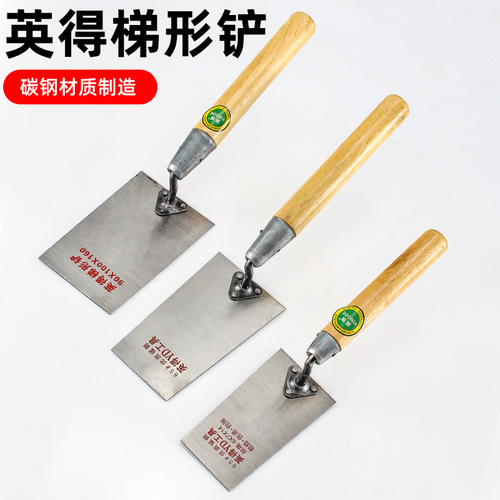 Cross-border trapezoidal plasterboard trowel for wall bricklaying shovel rivet spatula for tiling plastering knife trapezoidal bricklaying knife