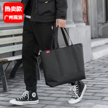日系工装风潮牌男单肩斜挎包女韩版帆布休闲购物袋手提包大容量