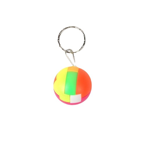 Plastic Kong Ming Lock Mini Building Blocks Creative Nostalgic Assembly Ball Children's Toy Rubik's Cube Ball DIY Keychain