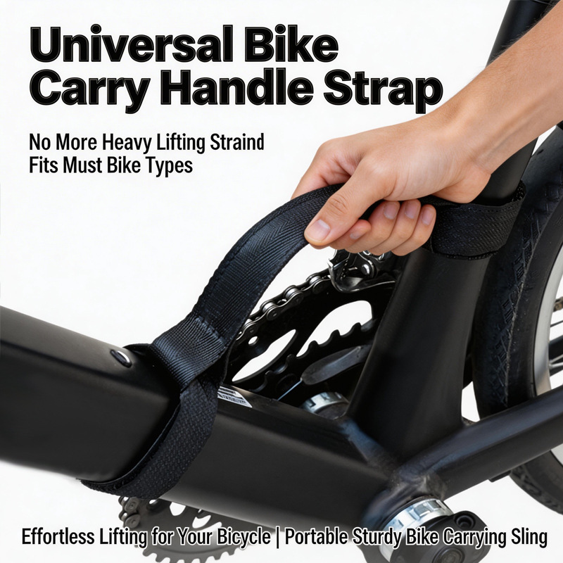 Cross-Border New Model Bicycle Tote Bag, Road Bike Stair-Climbing Portable Mountain Bike Nylon Strap Riding Gear